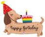 Happy Birthday Dachshund Dog Foil Balloon, 43 Inch