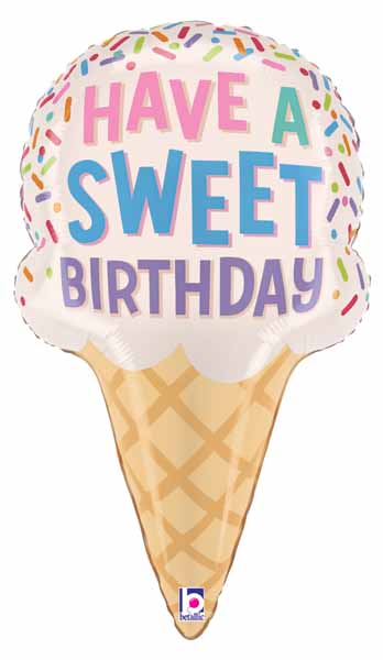SWEET HBD ICE CREAM CONE 28" SHAPE B PKG