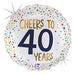 Cheers to 40 Years 18-Inch Round Holographic Foil Balloon