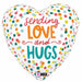 Sending Love & Hugs 18-Inch Heart Foil Balloon