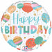 Happy Birthday Balloons 18" Round Foil Balloon