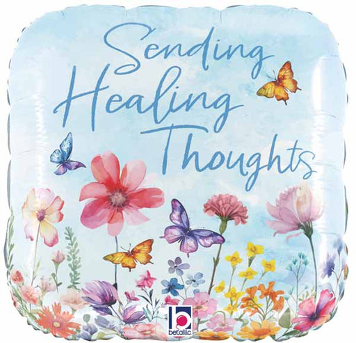 Healing Thoughts 18" Square Get Well Foil Balloon
