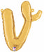 14 Inch Gold Script Letter V Balloon