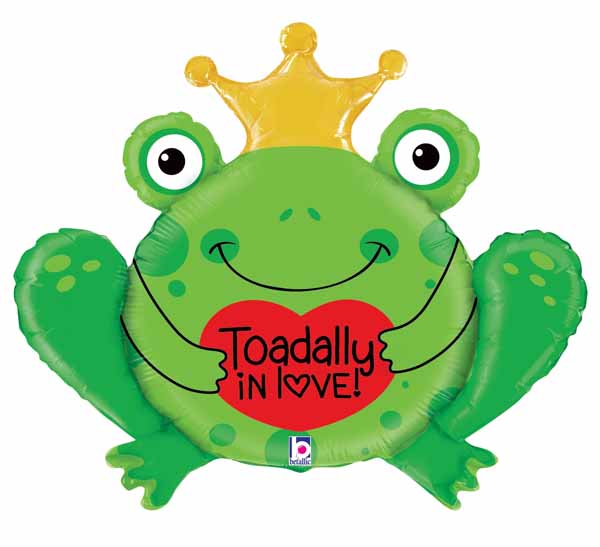 Toadally in Love 29-Inch Shaped Foil Balloon