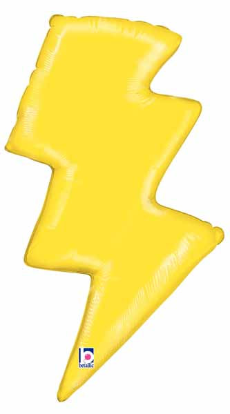 31-Inch Lightning Bolt Shaped Foil Balloon