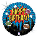 Superhero Birthday 18-Inch Holographic Foil Balloon