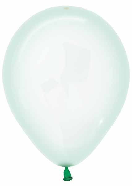 Crystal Pastel Green 11" Latex Balloons, 100 Count
