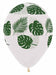 Palm Fronds Clear 11-Inch Latex Balloons, 50 Count