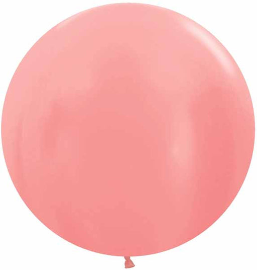 Metallic Rose Gold 24-Inch Latex Balloons, 10 Pack