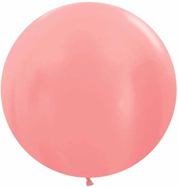 36-Inch Metallic Rose Gold Latex Balloons, 2-Pack