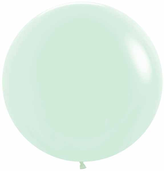 Pastel Matte Green 24-Inch Latex Balloons, 10 Count