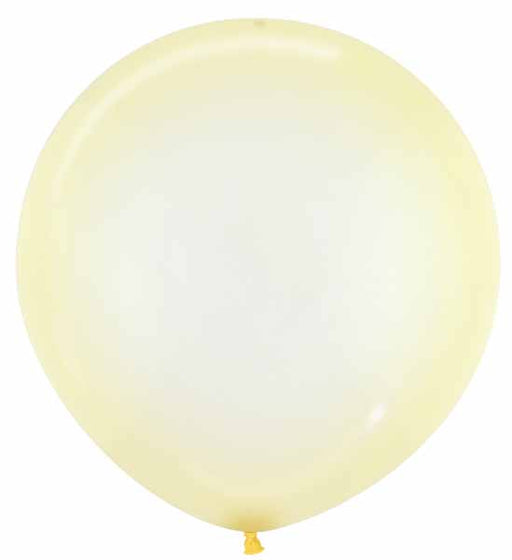Crystal Pastel Yellow 24" Latex Balloons, 10 Pack