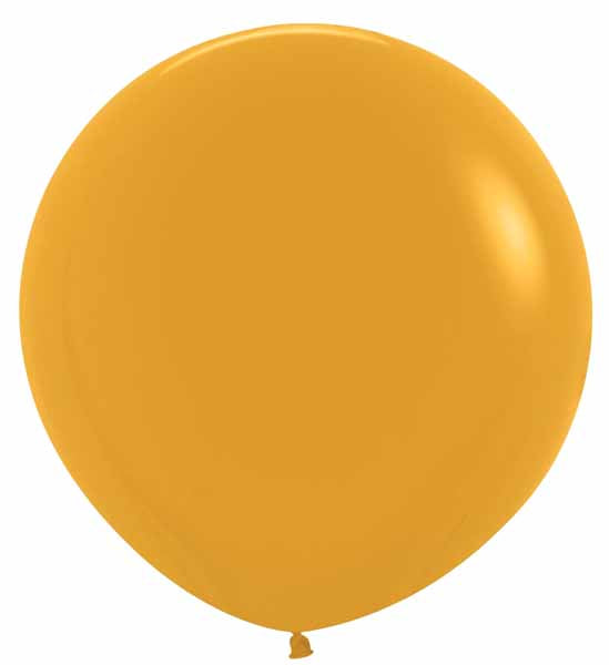 Deluxe Mustard 24-Inch Latex Balloons, 10 Pack