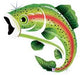 29-Inch Rainbow Trout Holographic Foil Balloon