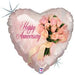Anniversary Bouquet Holographic Foil Balloon, 18 Inch