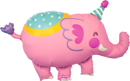 Prima Pink Circus Elephant Foil Balloon, 39 Inch