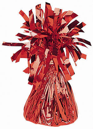 Red Foil Fringe Balloon Weight, 170 g