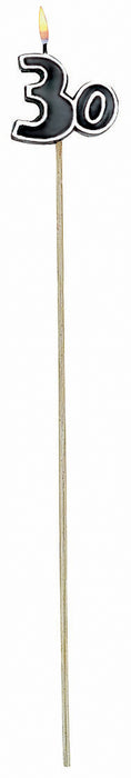 Oh No! 30th Birthday Cake Candle on a Stick