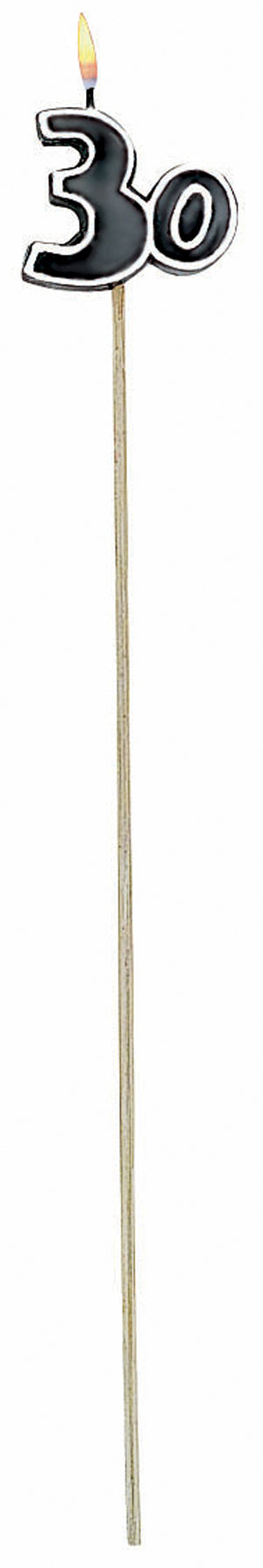 Oh No! 30th Birthday Cake Candle on a Stick