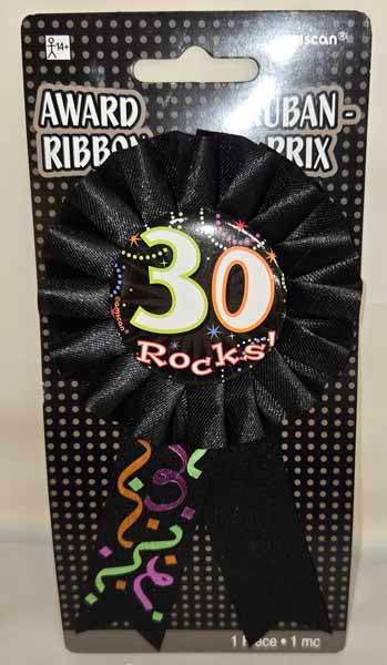 30 Rocks 30th Birthday Award Ribbon