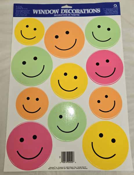 Smiles Vinyl Decorations, 11 Pieces