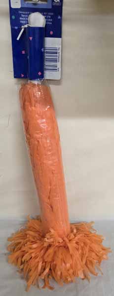 Orange Plastic Pom Pom, 1 Count