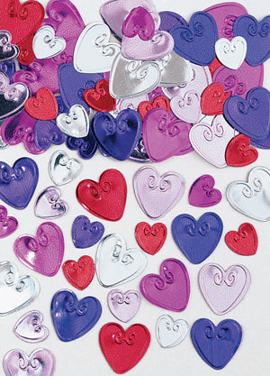Multicolour Embossed Love Hearts Confetti