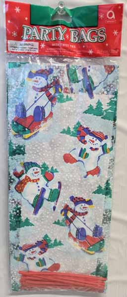 Whimsical Snowman Large Party Bag