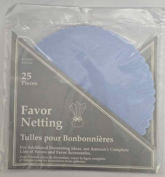 9" FAVOR TULLE BLUE GROSSAMER(25PC/12CS)