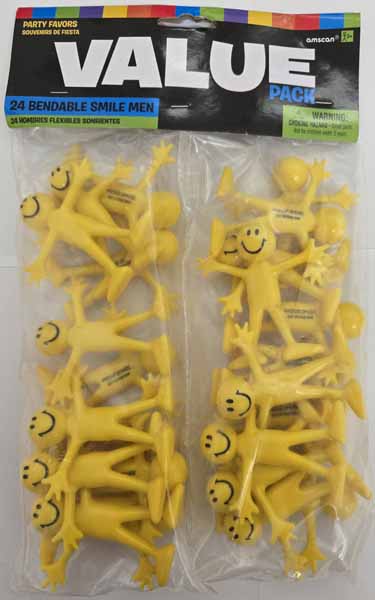Smile Bendables Party Favors, 24-Pack