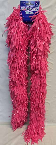 Pink Plastic Fringed Boa