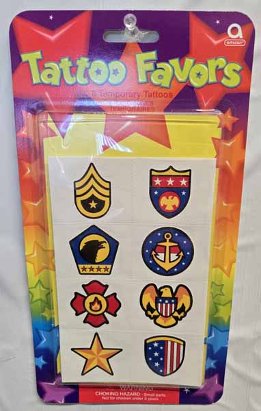 Heroes Tattoo Party Favors, 8 Pack