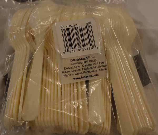 Vanilla Creme Plastic Spoons, 50 Count