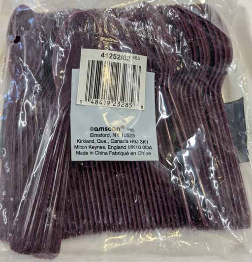 Eggplant Purple Plastic Spoons, 50 Count