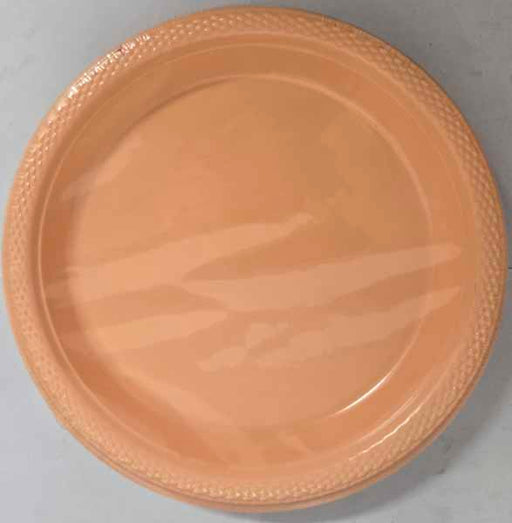 Peach 7-Inch Plastic Plates, 20 Pack