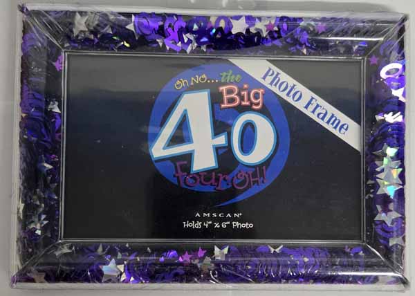 Oh No... The Big 40 Confetti Frame