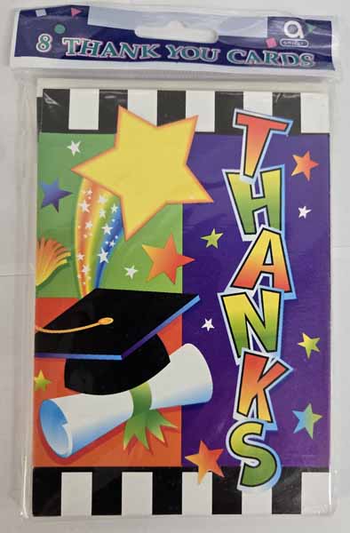 Graduation Year Thank You Cards, 8 Pack