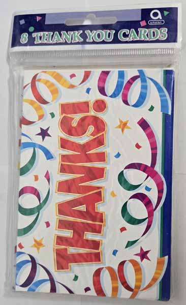 Thank You Party Items, 8 Pack