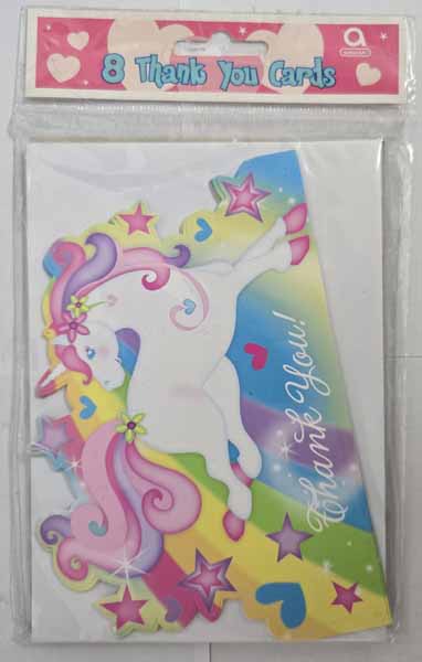Unicorn Magic Thank You Cards, 8 Pack