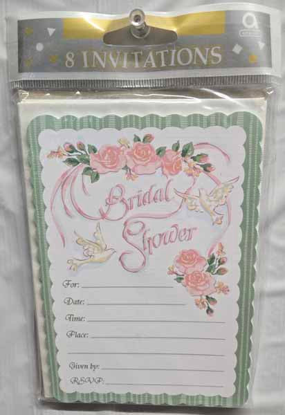 Ribbons & Roses Invitations, 8 Pack