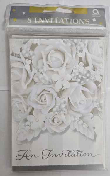 Love Honor Cherish Invitations, 8 Pack