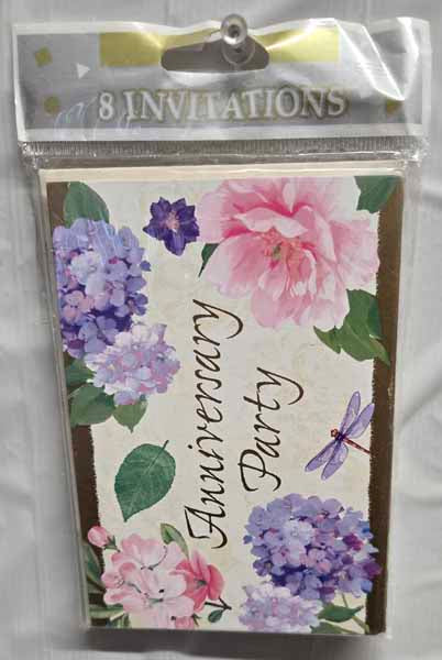 Anniversary Garden Invitations, 8 Pack