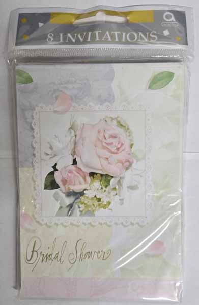 Love in Bloom Bridal Invitations, 8 Pack