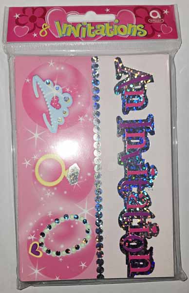 Princess Prismatic Party Invitations, 8 Count
