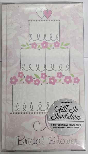 Sweet Romance Folded Invitations, 8 Pack