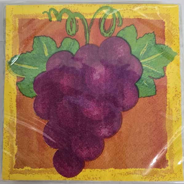 Summer Season Grape Beverage Napkins, 16 Count