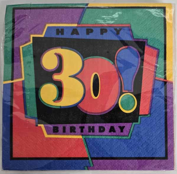 Aged to Perfection 30th Birthday Beverage Napkins, 16 Count