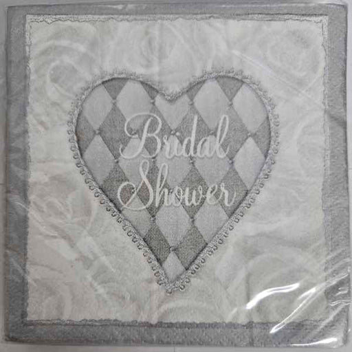 Platinum Wedding Shower Napkins, 16 Count