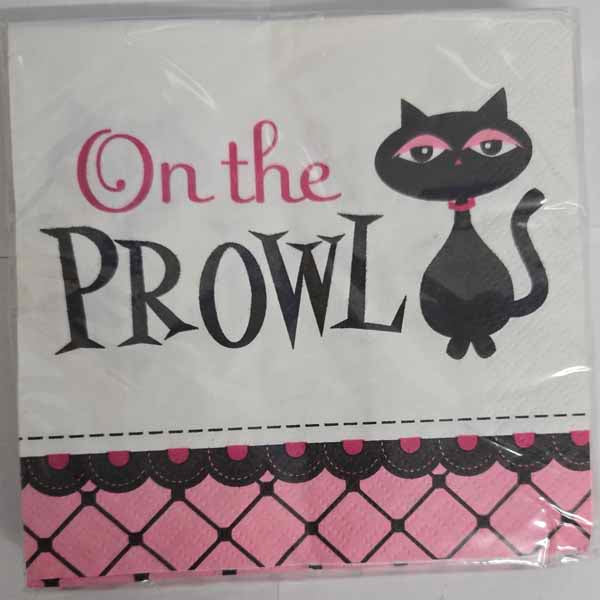 On the Prowl Bachelorette Beverage Napkins, 16 Count
