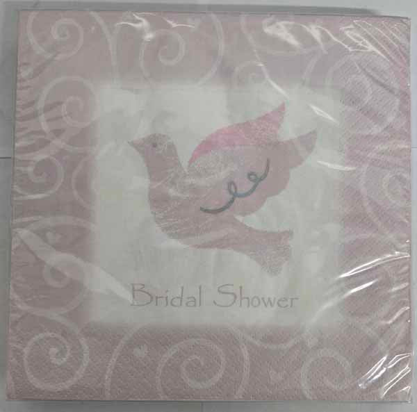 Simply Sparkling Bridal Shower Lunch Napkins, 16 Pack